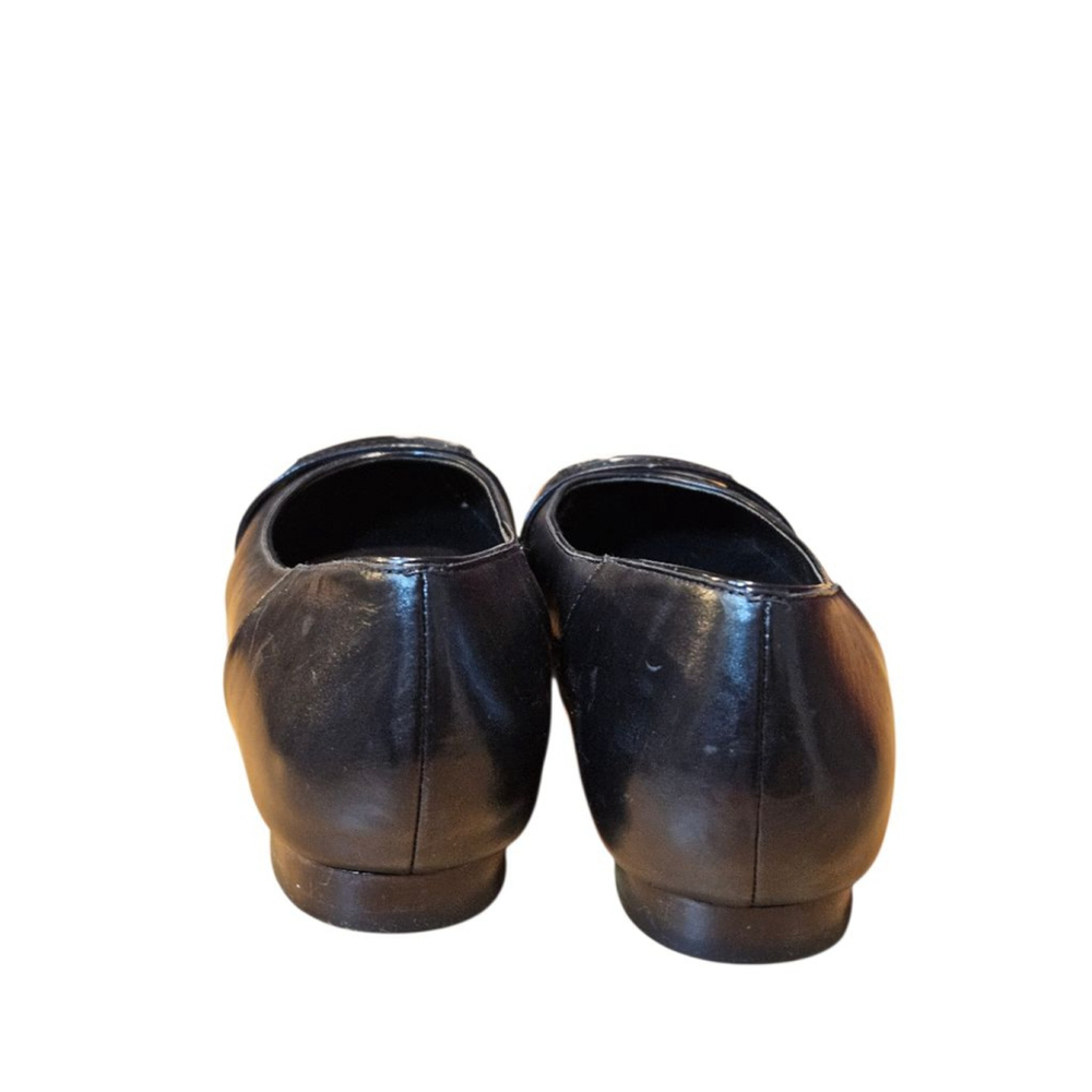 Cole Haan Black Leather Flats with Silver Buckle Size 7.5 - Picture 8 of 16